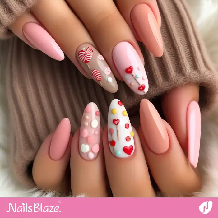 Candies on Nails | Valentine Nails - NB2280